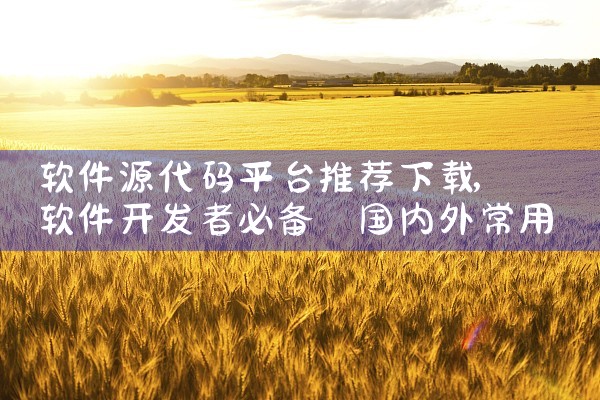 软件源代码平台推荐下载|P站专业版